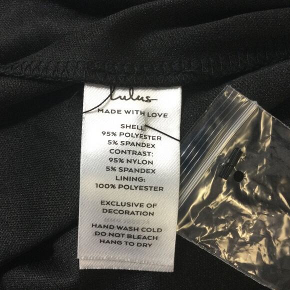 LULUS SZ L Sensational Situation Black Velvet Feather Bustier Midi Dress NWT 0B5 - Picture 11 of 12